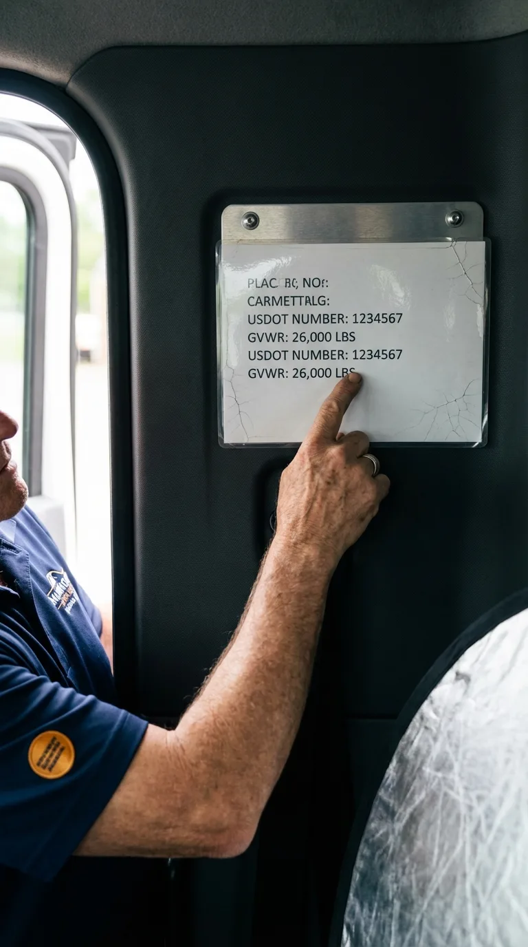 USDOT licensing placard verification in Gaylord